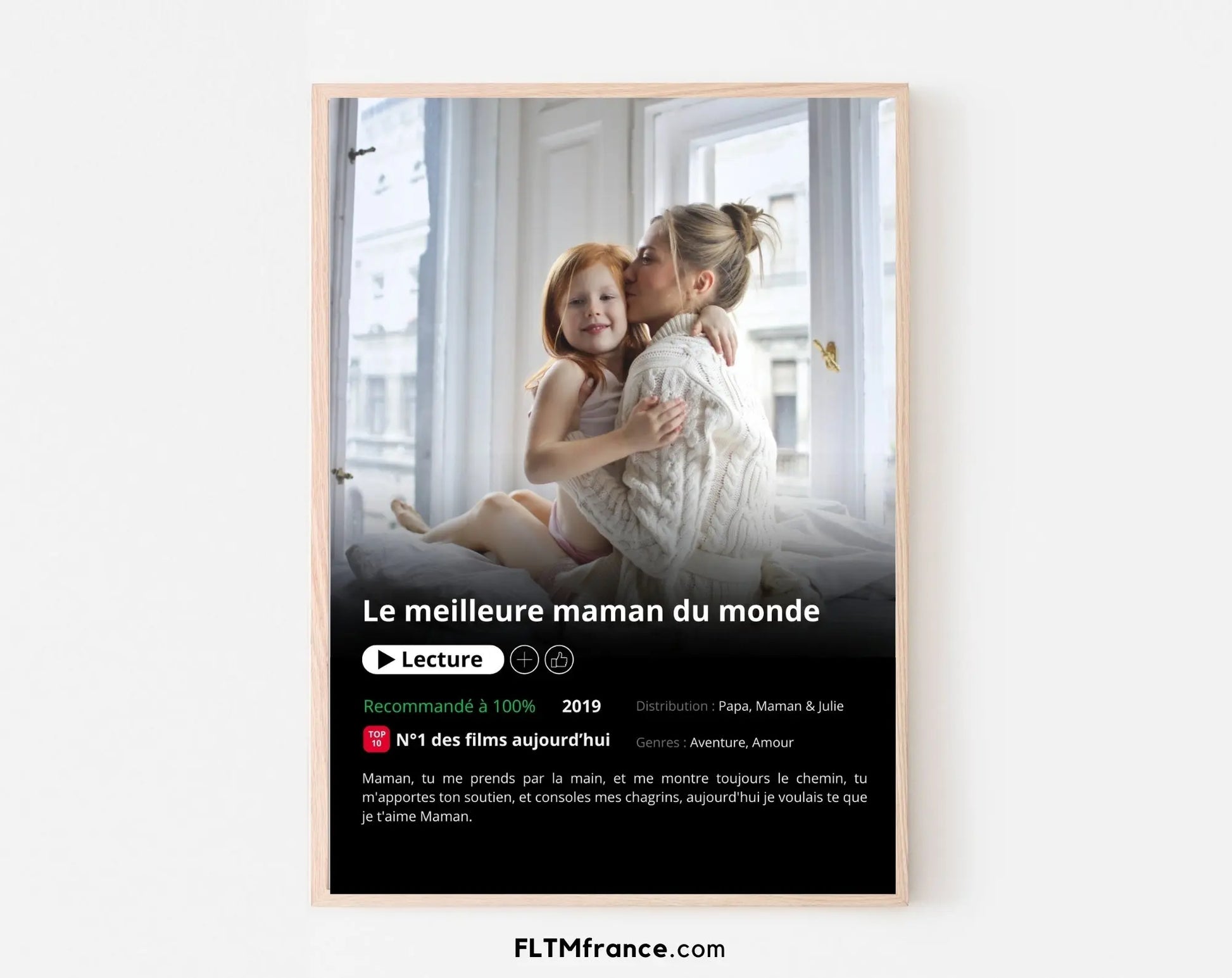 Affiche Netflix Maman personnalisée FLTMfrance