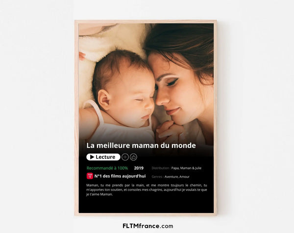 Affiche Netflix Maman personnalisée