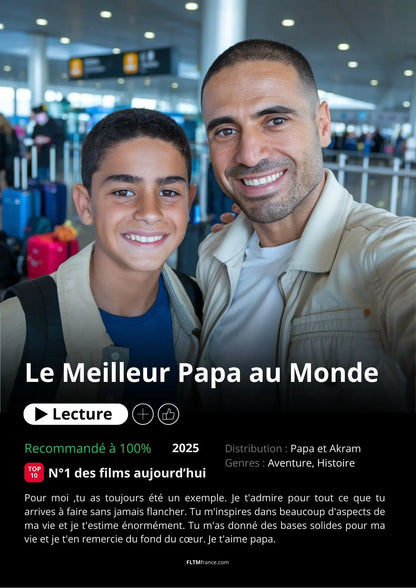 Affiche Netflix Papa personnalisée FLTMfrance