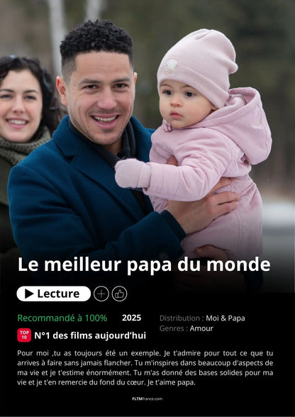 Affiche Netflix Papa personnalisée FLTMfrance