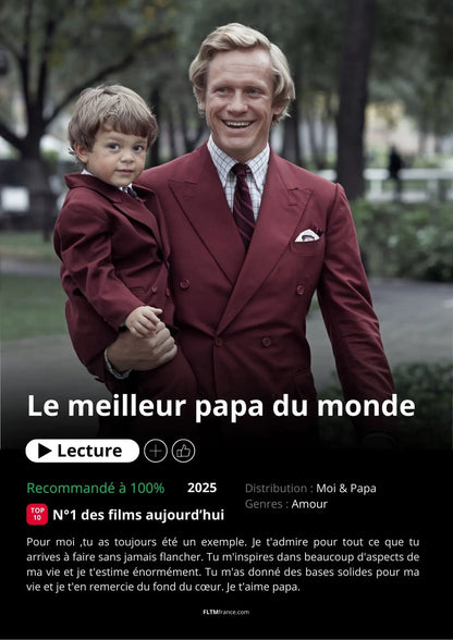 Affiche Netflix Papa personnalisée FLTMfrance