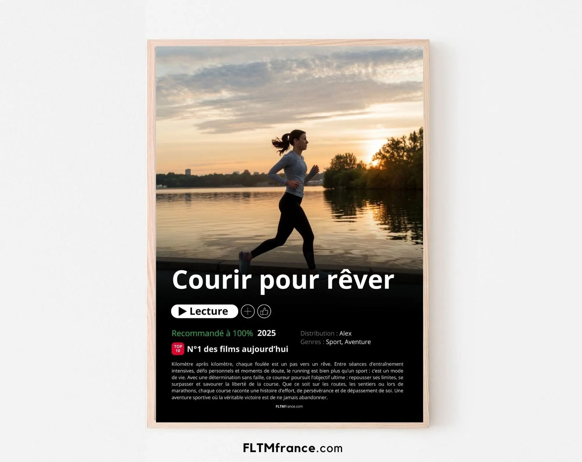 Affiche Netflix Running course à pied personnalisée FLTMfrance