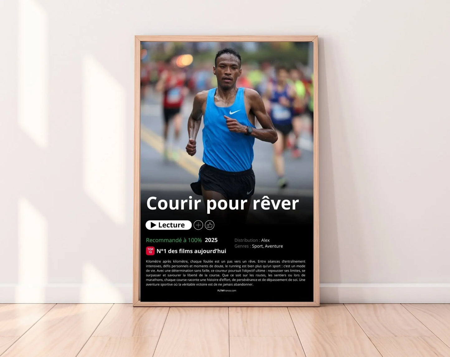 Affiche Netflix Running course à pied personnalisée FLTMfrance