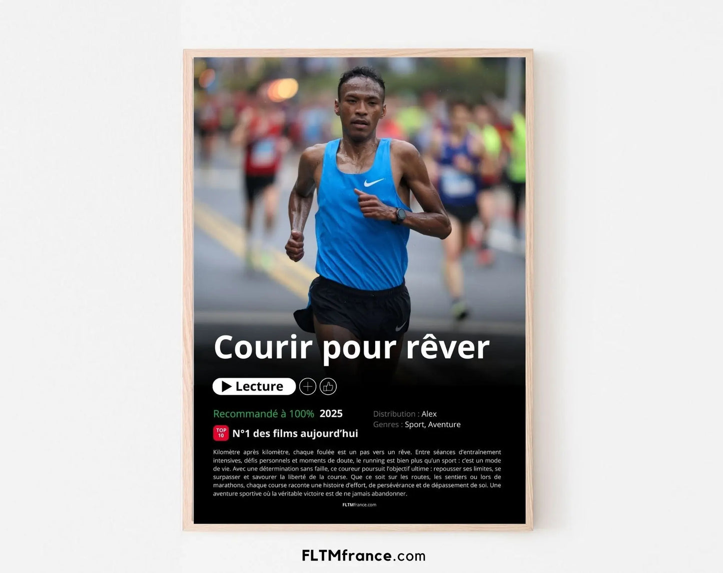 Affiche Netflix Running course à pied personnalisée FLTMfrance