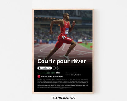 Affiche Netflix Running course à pied personnalisée FLTMfrance