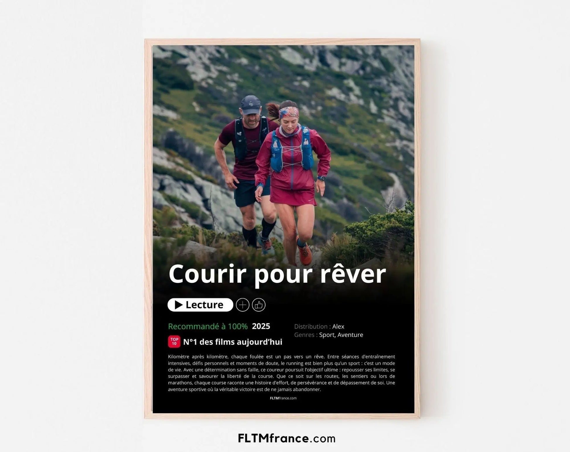 Affiche Netflix Running course à pied personnalisée FLTMfrance