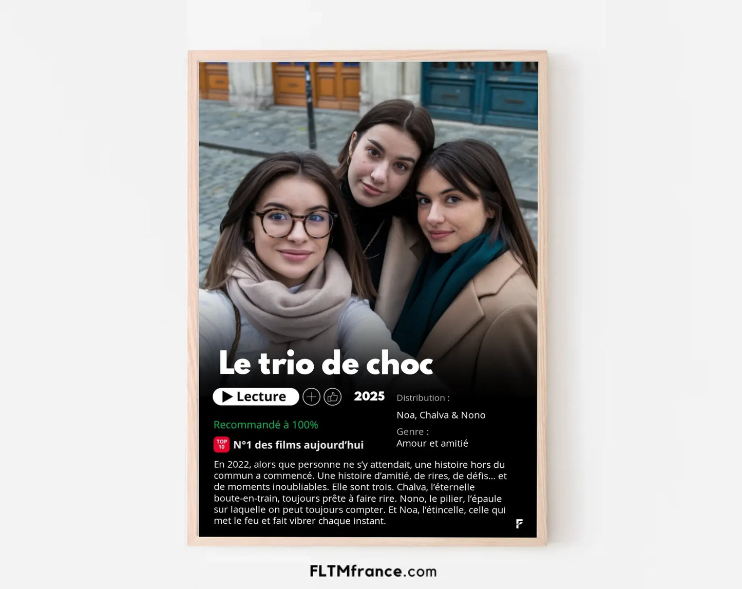 Affiche Netflix amitié personnalisée FLTMfrance