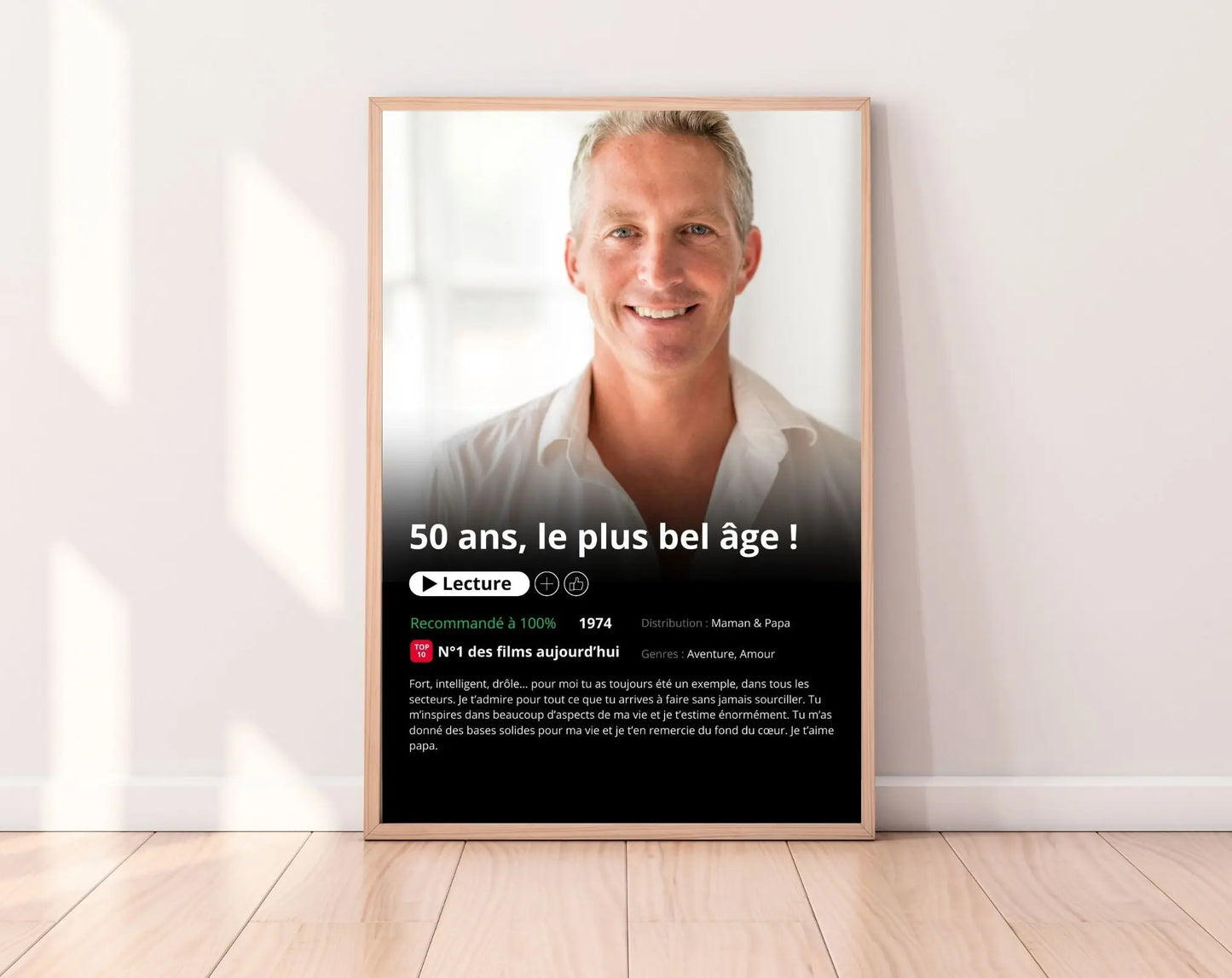 Affiche Netflix anniversaire personnalisée FLTMfrance