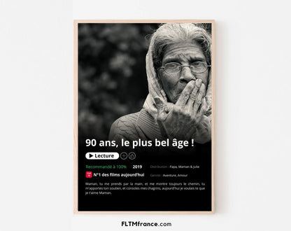 Affiche Netflix anniversaire personnalisée FLTMfrance