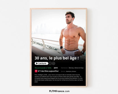 Affiche Netflix anniversaire personnalisée FLTMfrance