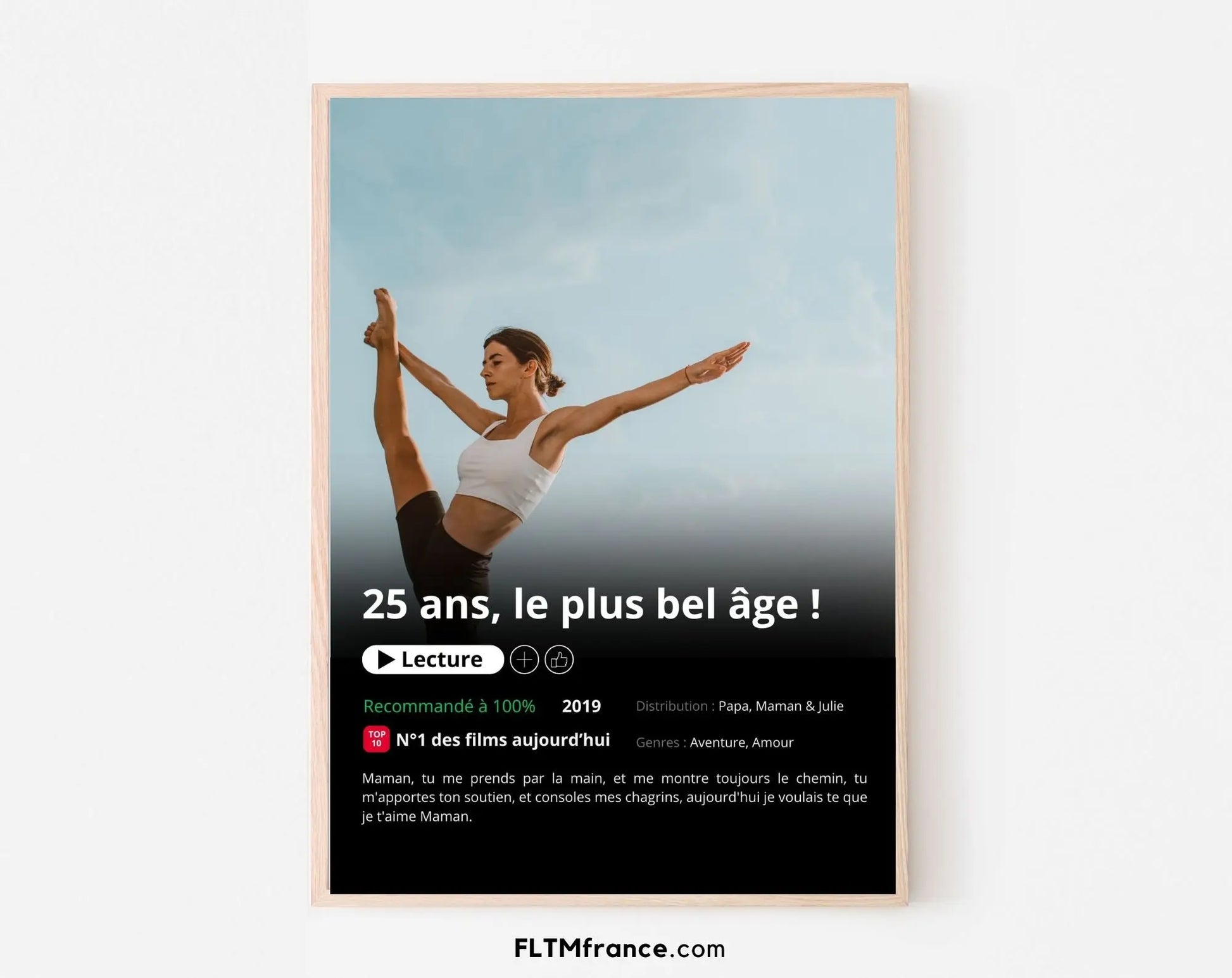 Affiche Netflix anniversaire personnalisée FLTMfrance