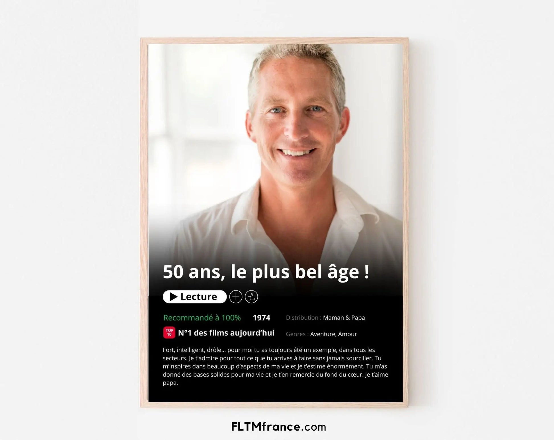 Affiche Netflix anniversaire personnalisée FLTMfrance