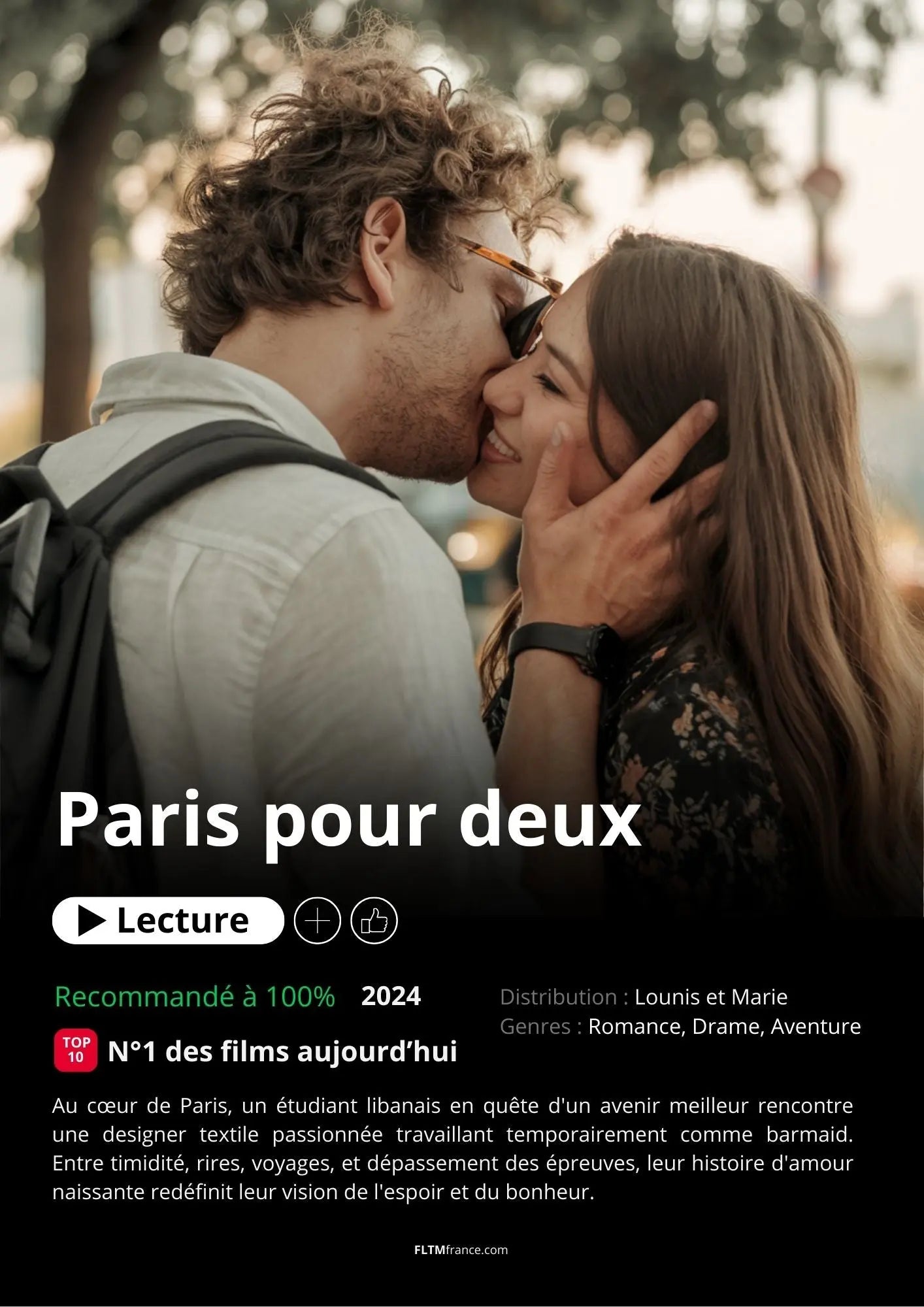 Affiche Netflix couple personnalisée FLTMfrance