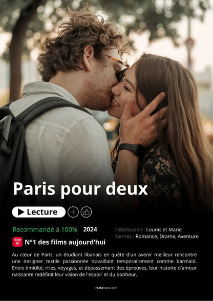 Affiche Netflix couple personnalisée FLTMfrance