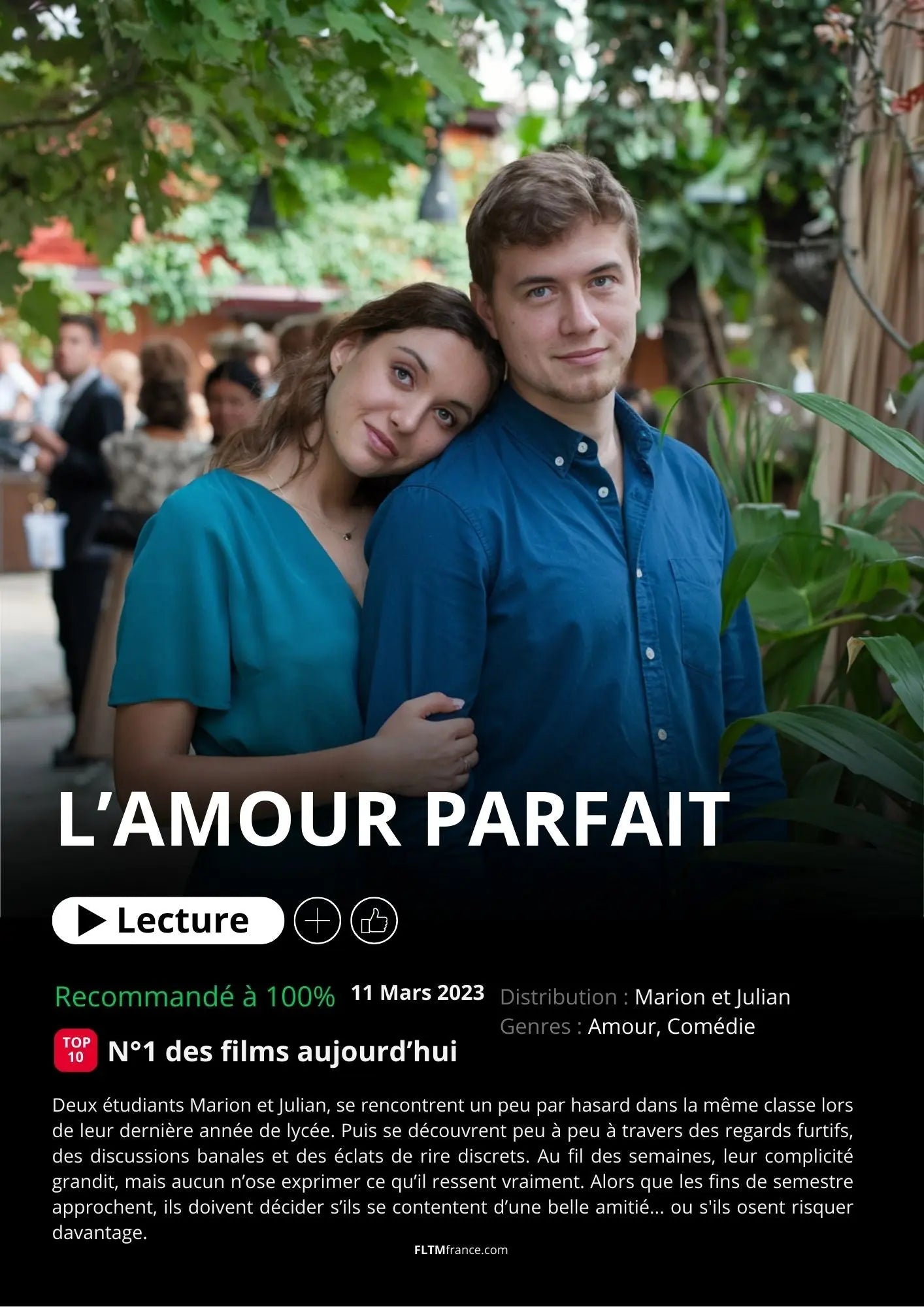 Affiche Netflix couple personnalisée FLTMfrance