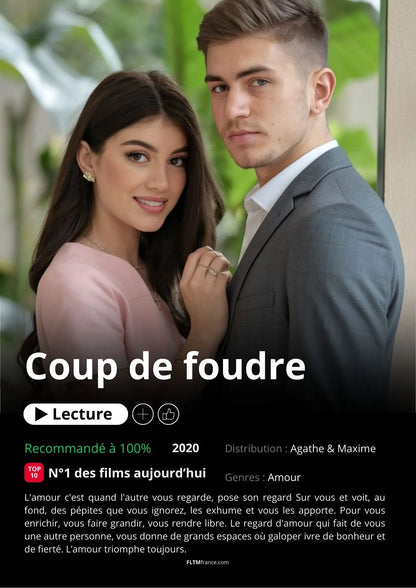 Affiche Netflix couple personnalisée FLTMfrance