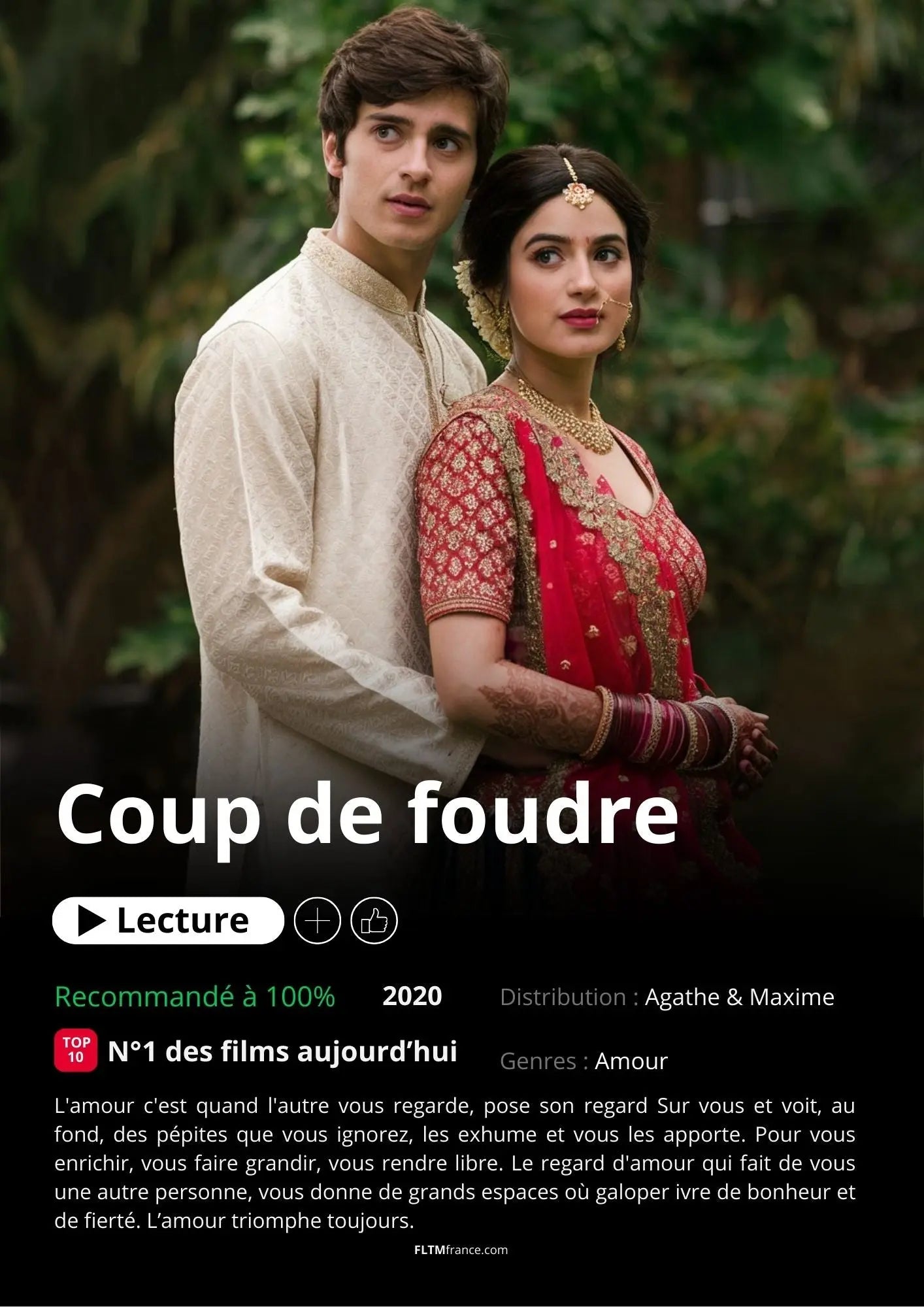 Affiche Netflix couple personnalisée FLTMfrance