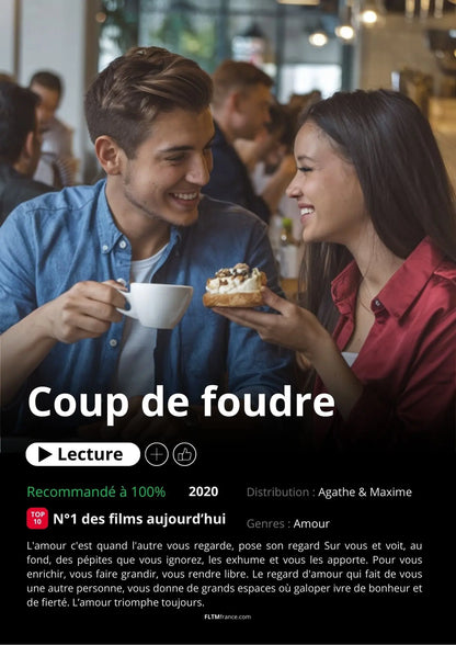 Affiche Netflix couple personnalisée FLTMfrance