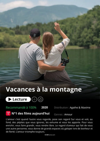 Affiche Netflix couple personnalisée FLTMfrance