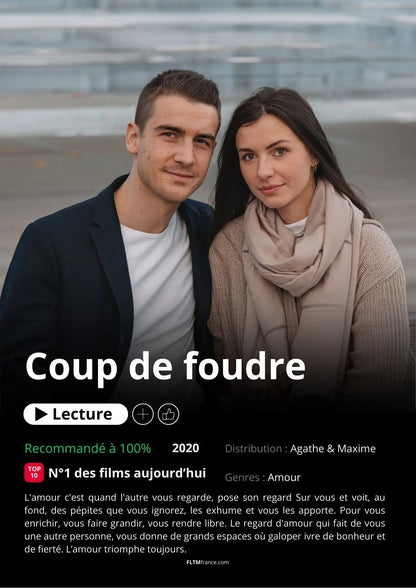 Affiche Netflix couple personnalisée FLTMfrance