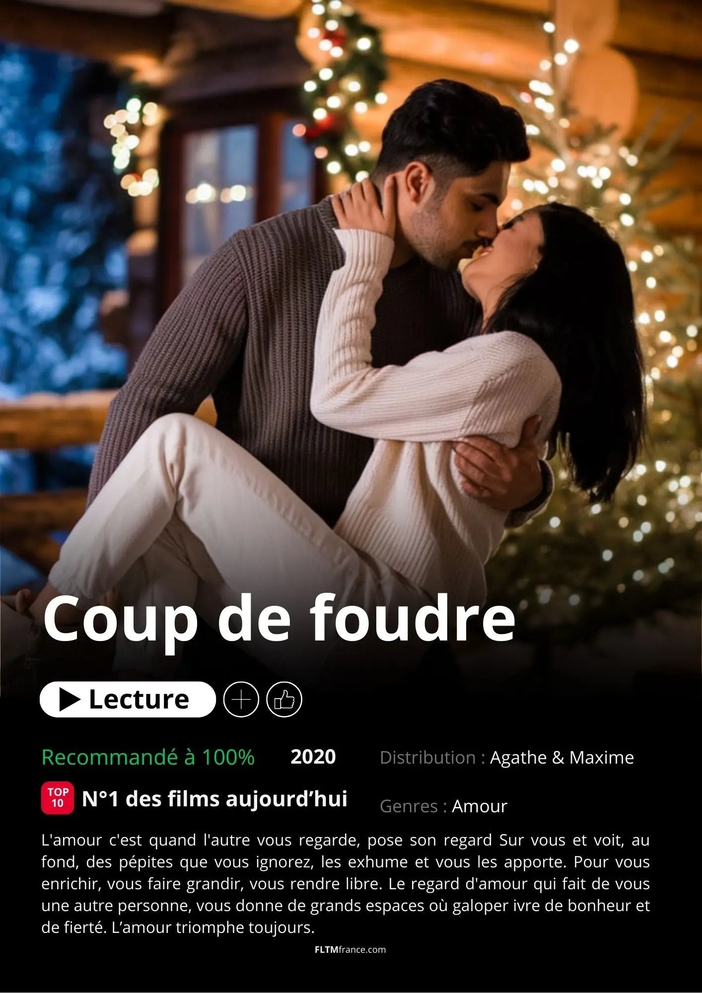 Affiche Netflix couple personnalisée FLTMfrance