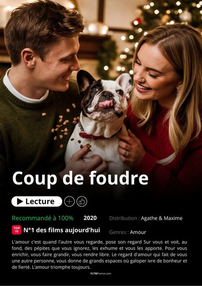 Affiche Netflix couple personnalisée FLTMfrance