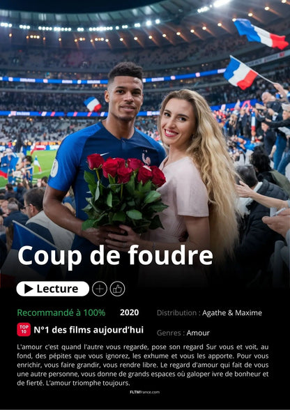 Affiche Netflix couple personnalisée FLTMfrance