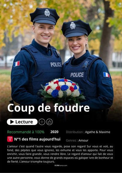 Affiche Netflix couple personnalisée FLTMfrance