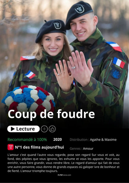 Affiche Netflix couple personnalisée FLTMfrance