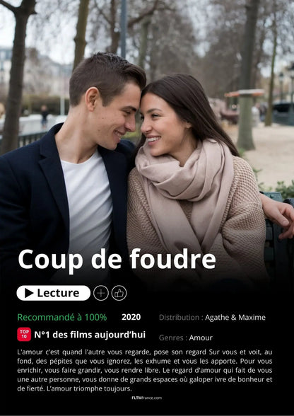 Affiche Netflix couple personnalisée FLTMfrance