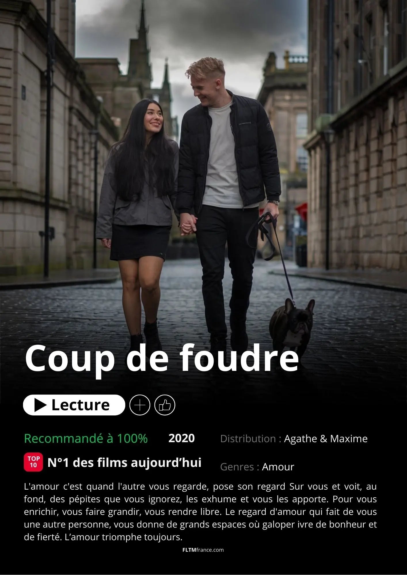 Affiche Netflix couple personnalisée FLTMfrance