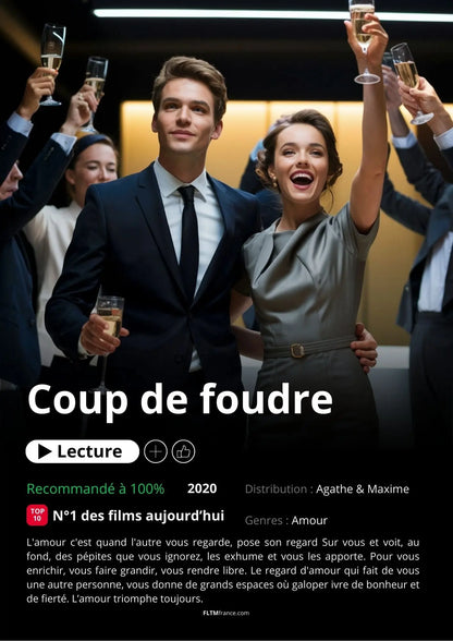 Affiche Netflix couple personnalisée FLTMfrance