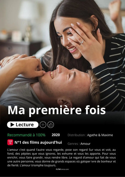 Affiche Netflix couple personnalisée FLTMfrance