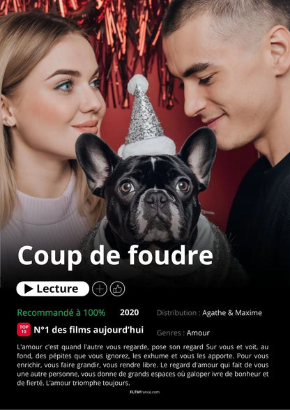 Affiche Netflix couple personnalisée FLTMfrance