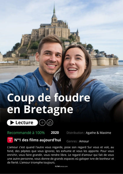 Affiche Netflix couple personnalisée FLTMfrance