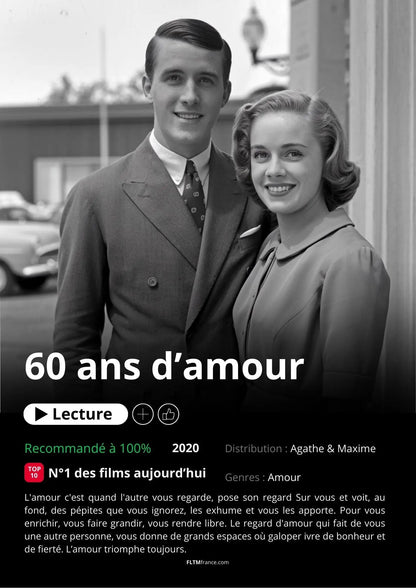 Affiche Netflix couple personnalisée FLTMfrance