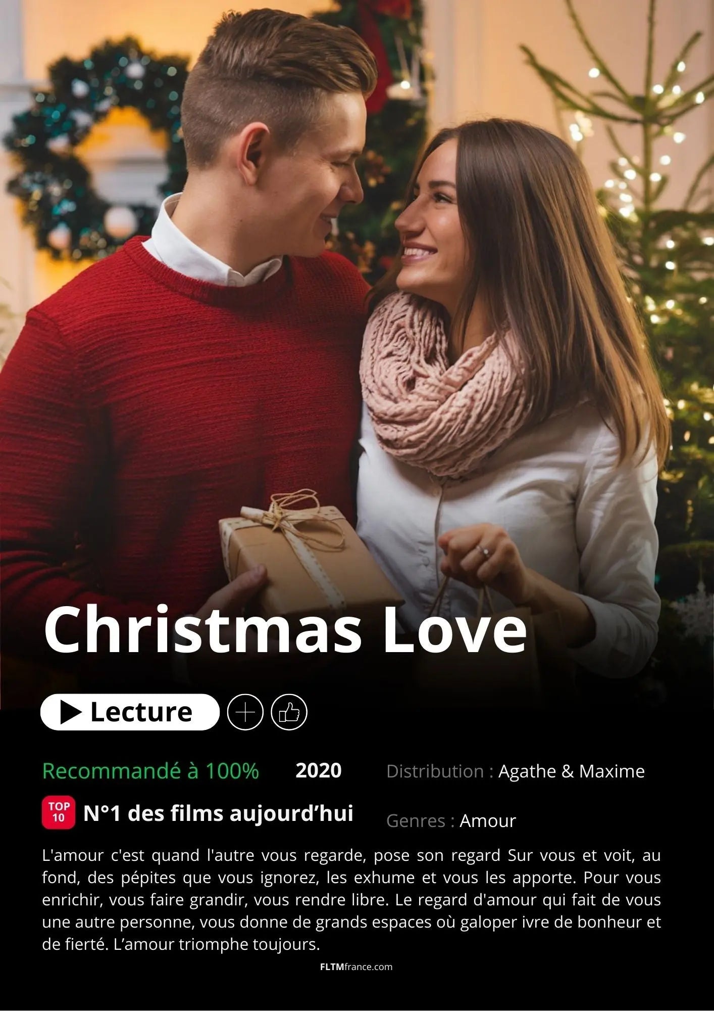 Affiche Netflix couple personnalisée FLTMfrance