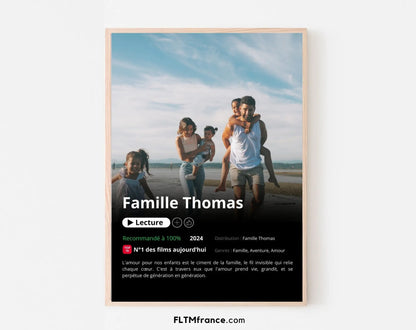 Affiche Netflix famille personnalisée FLTMfrance