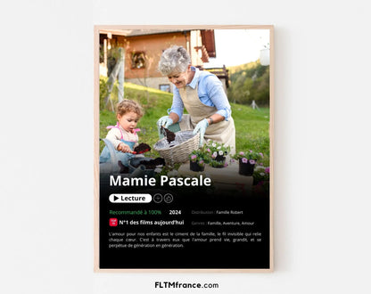 Affiche Netflix grand-mère personnalisée FLTMfrance