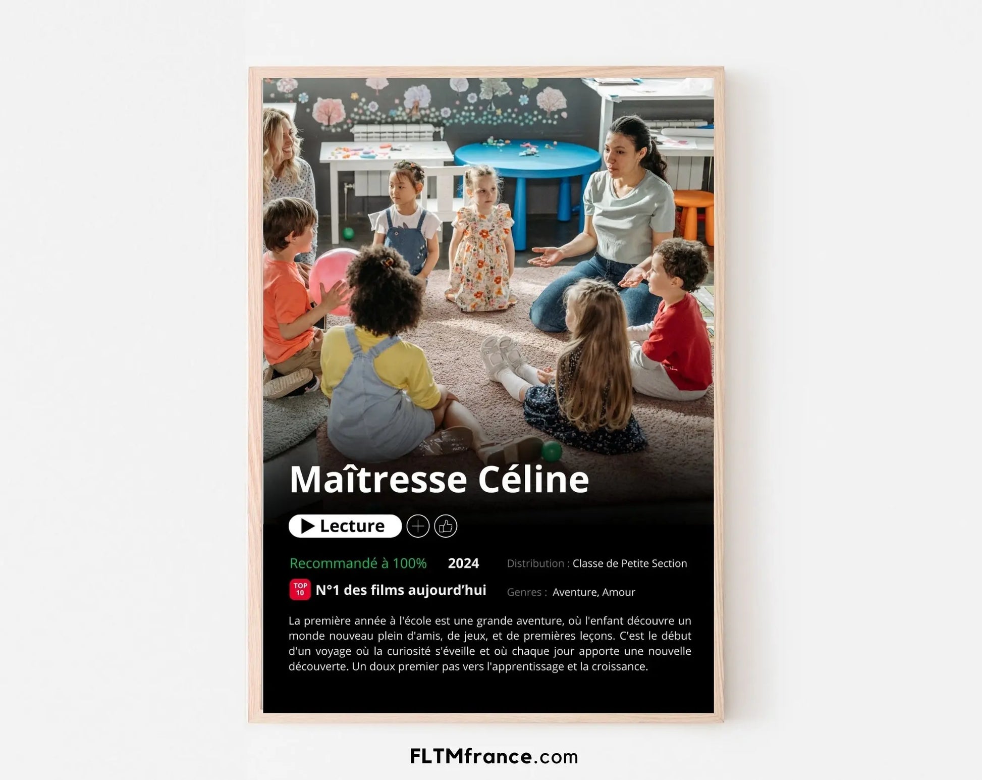 Affiche Netflix maître personnalisée FLTMfrance