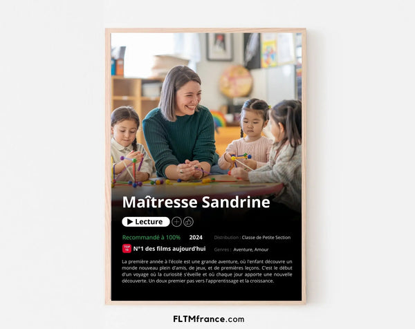 Affiche Netflix maîtresse personnalisée