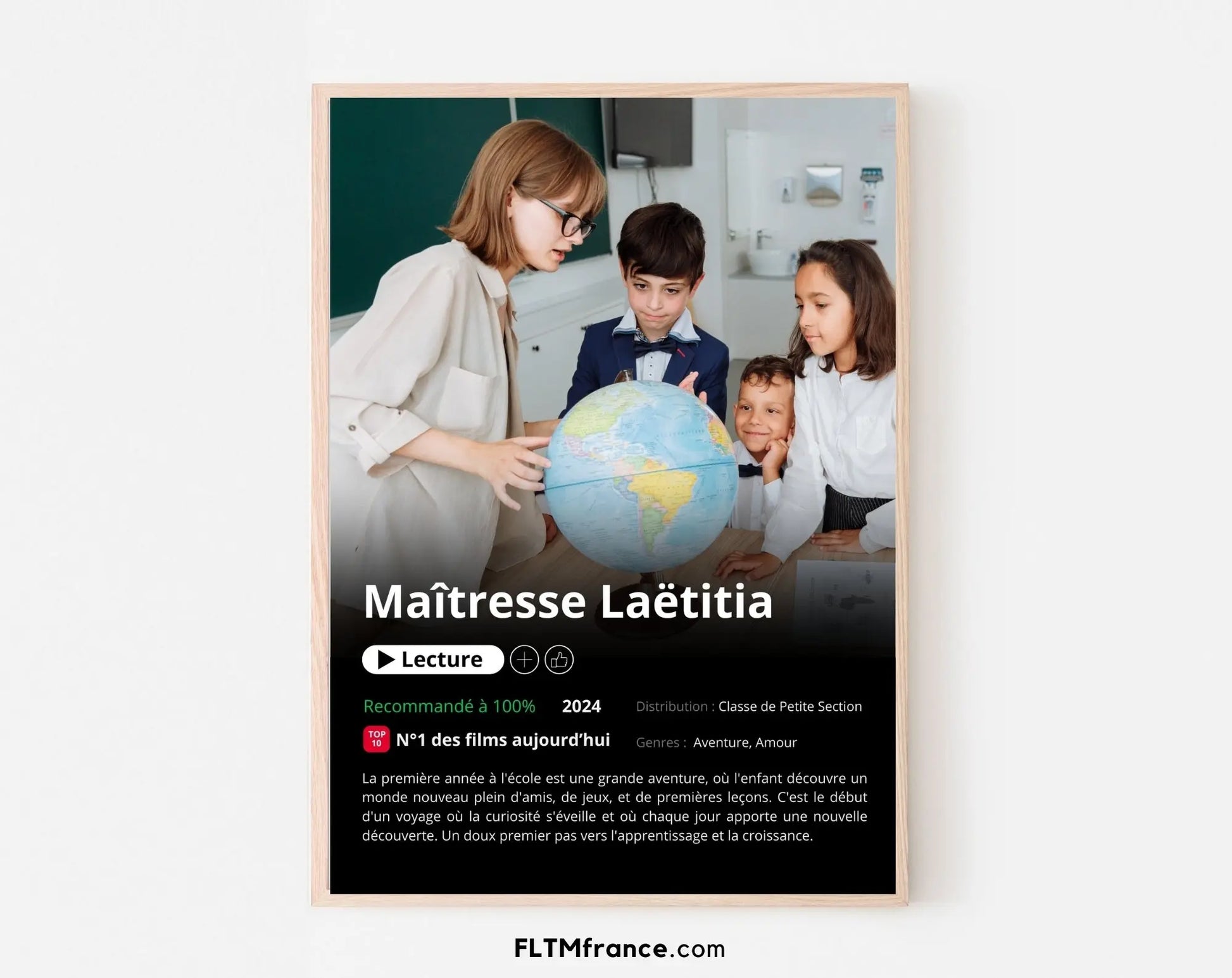 Affiche Netflix maîtresse personnalisée FLTMfrance