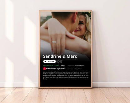 Affiche Netflix mariage personnalisée FLTMfrance