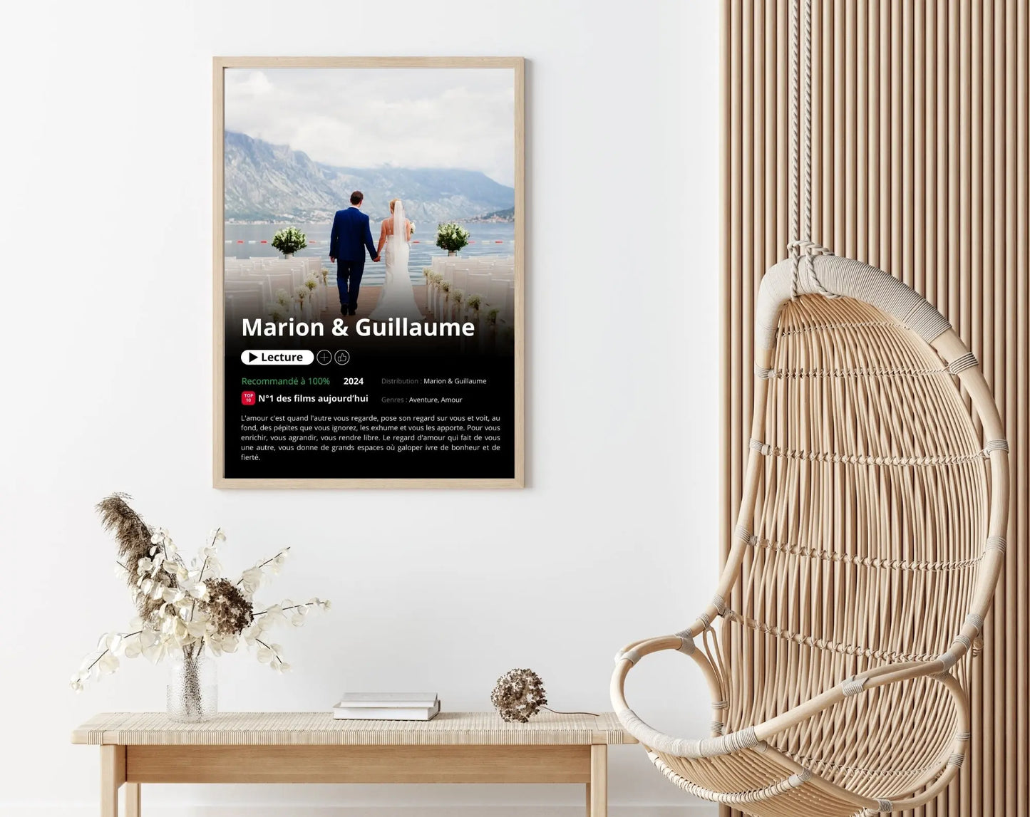 Affiche Netflix mariage personnalisée FLTMfrance