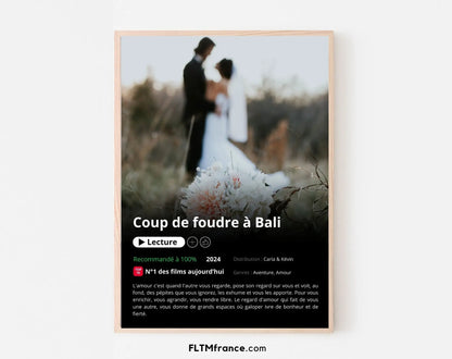 Affiche Netflix mariage personnalisée FLTMfrance