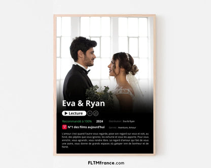 Affiche Netflix mariage personnalisée FLTMfrance