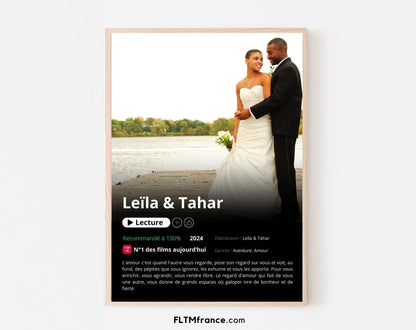 Affiche Netflix mariage personnalisée FLTMfrance