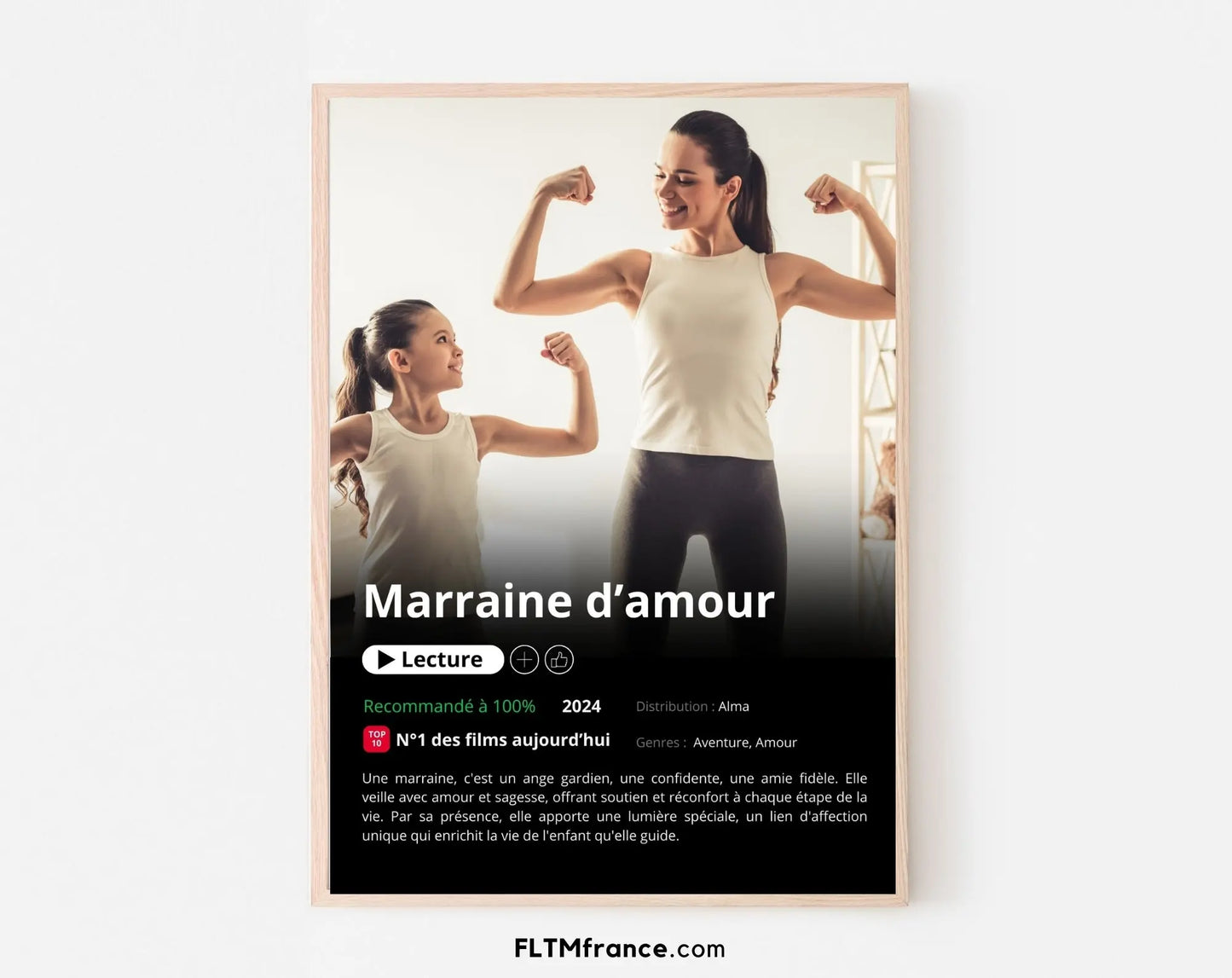 Affiche Netflix marraine personnalisée FLTMfrance