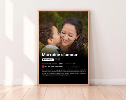 Affiche Netflix marraine personnalisée FLTMfrance