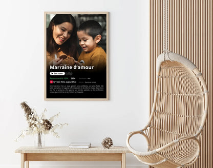 Affiche Netflix marraine personnalisée FLTMfrance